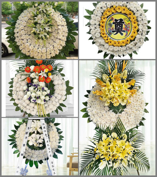 山东青岛平度市明村镇大黄埠村花圈速递